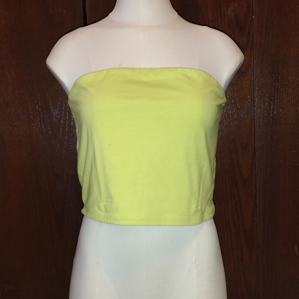 Lime green tube top